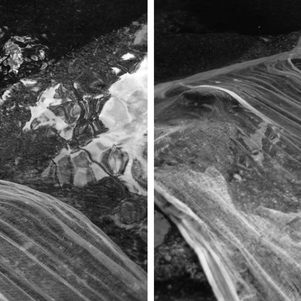 Gauze and water (river), 2006. Analogic print on fiber paper. 58 × 43,5 cm each. Diptych.