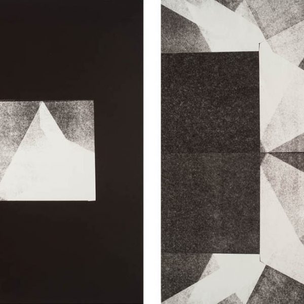 Fold, 2015. Monoprint on paper. Diptych. 51 x 76 cm each.