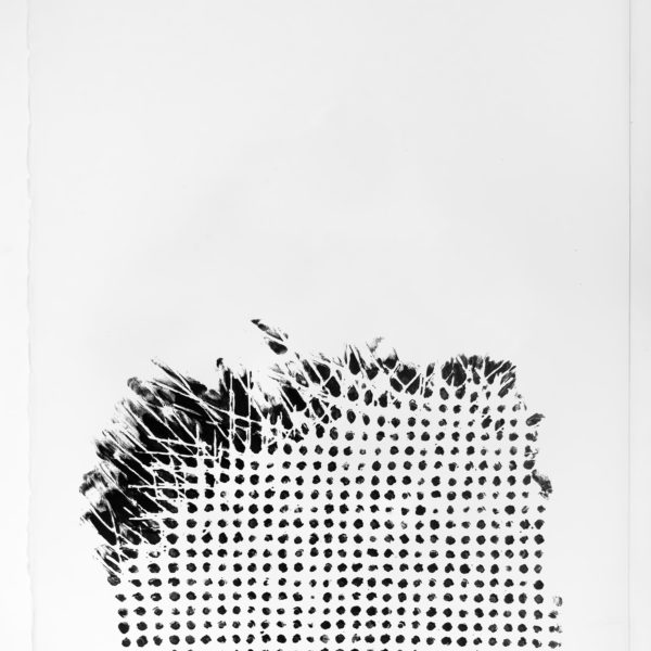 Re-Thread, 2019. Bastão a óleo sobre papel de algodão. 70 x 50 cm