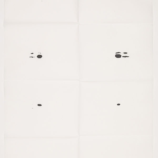 Diálogo (Sopro), 2008/ 2018. Tinta preta sobre papel japonês, 67,5 x 45 cm.