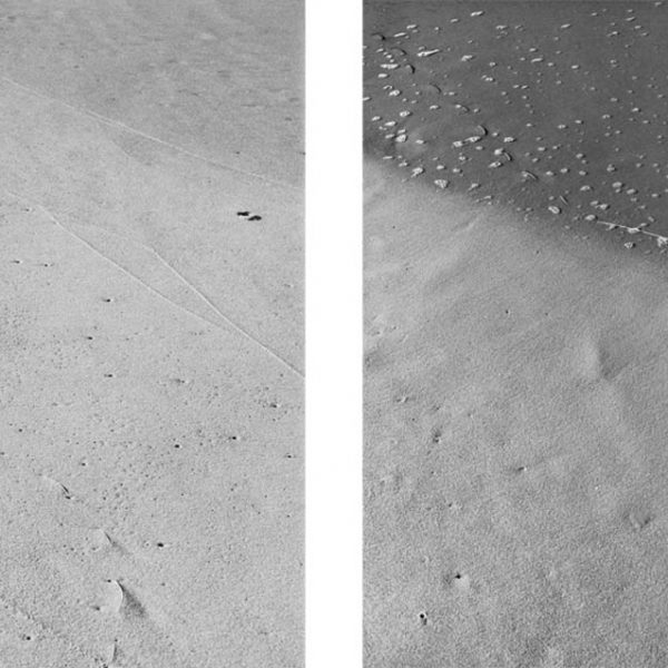 Untitled (Attempt to note the limit of the sea), 2009. Inkjet print on cotton paper. Diptych. 85,7 x 63,5 cm
