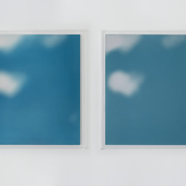 Overhead, 2018. Aluminium photogram and inkjet print on cotton paper. Diptych 82,5 x 69,2 cm each. Single.